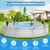 Round Above Ground Swimming Pool With Pool Cover-Gray - Color: Gray D681-NP10424GR