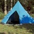 Camping Tent Tipi 4-Person Blue Waterproof A949-94381