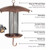Copper Umbrella Bird Feeder with Mesh Tube Revivor - 3.5 lbs. Seed Capacity Q280-RDCBFD820351756