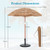 6 FT Thatched Beach Umbrella with Push Button Tilt Carrying Bag Set of 2-Natural - Color: Natural D681-NP11034NA-2