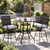 3 Pieces Outdoor Swivel Bar Set High Top Patio Bar Table and Rattan Wicker Chairs D681-NP12163GR-2+NP10141-12