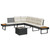 Garden Sofa Set Black PE Rattan Large Removable Covers A949-3277493