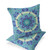 Set of Two 16" X 16" Blue and Purple Blown Seam Floral Indoor Outdoor Throw Pillow N270-535430
