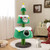 Christmas Cat Tree for Indoor Cats Cute Holiday Cat Tower with 2 Condos-Green B593-PV10229