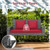 2-Person Patio PE Wicker Hanging Porch Swing Bench Chair Cushion 800 Pounds-Red - Color: Red D681-HW69619RE