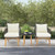 3 Pieces Patio Furniture Set with Cushioned Chairs and Tempered Glass Side Table-Black - Color: Bla D681-HW71613WH