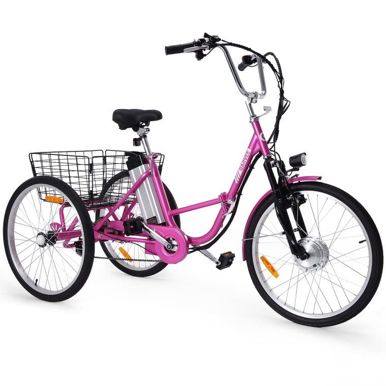 US GARVEE Electric Trike 7-Speed Adult Electric Tricycle Folding Electric Tricycle with Basket K484-POU_09Y08X8T_US