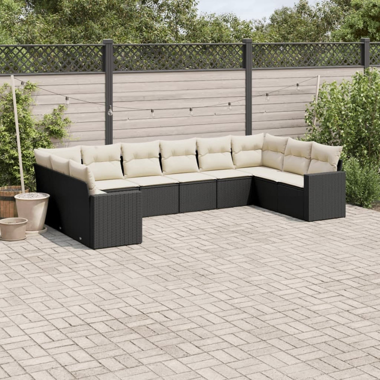 Garden Sofa Set Black PE rattan Large Modular Garden Sofa Set A949-3251803