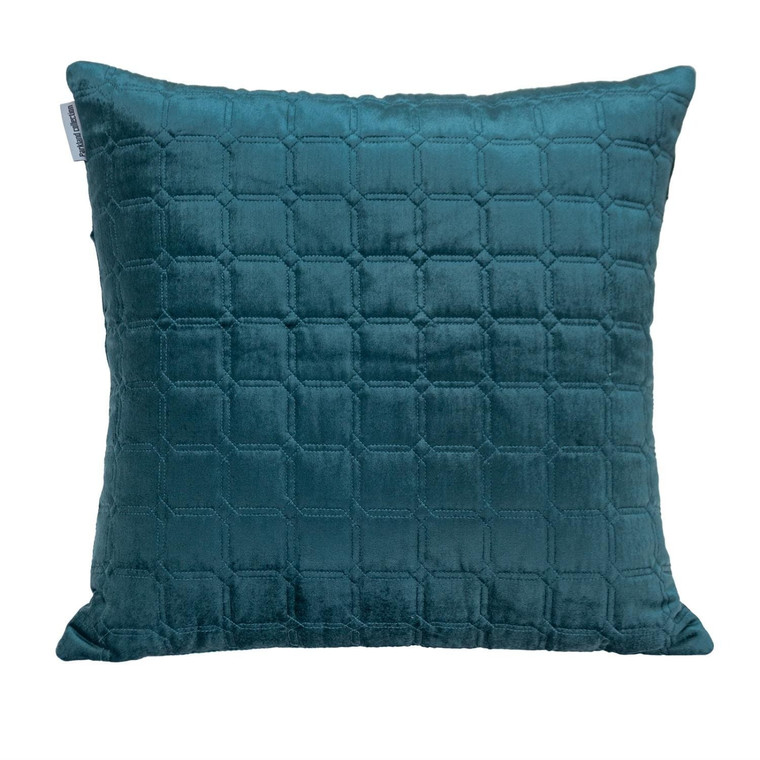 20" Teal Cotton Blend Throw Pillow N270-402838