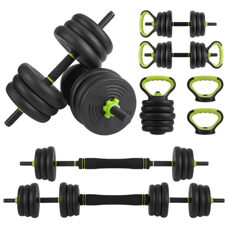 US 4-in-1 Adjustable Dumbbells Set Barbell Kettlebells Push-Up-Stand 50 Pounds For Home Gym Fitness K484-FQZSP_LSFE21GH_US