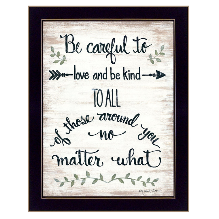 Be Careful 2 Black Framed Print Wall Art N270-404288