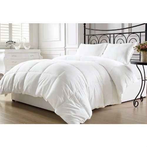 Queen size Hypoallergenic Down Alternative Comforter in White Q280-CACW3499
