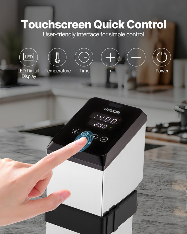 Sous Vide Precision Cooker, 1500W Sous-Vide Cooking Machine, Immersion Circulator with LED Digital  E415-JRSZKDWMZJ15RGWJH001V1