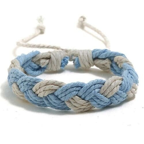Cute Rope Weaving Design Women Friendship Bracelet - Blue A392-fabr2331