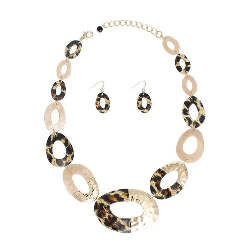 Leopard Link Necklace Set T226-9485572276543