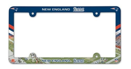 New England Patriots License Plate Frame Plastic Full Color Style Z157-3208591368