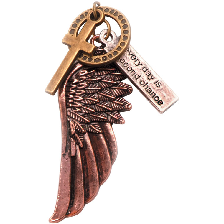 Jewelry Pendant Sentiment Antique Copper and Gold 3.5 x 3 inches N274-FC012995582