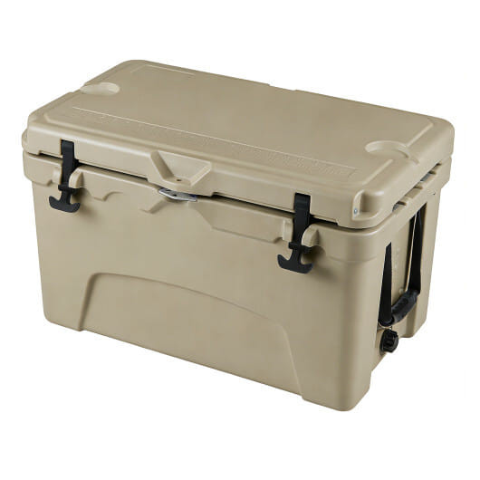 45 Quart Portable Hard Cooler Insulated Ice Chest Keeps Cool for up to 6 Days-Khaki - Color: Khaki D681-NP12847YE