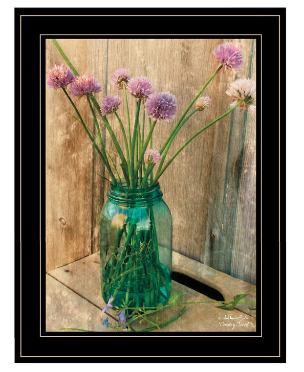 Country Chives 2 Black Framed Print Wall Art N270-415929
