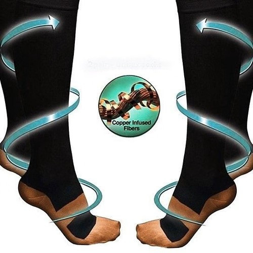 PACK: 3 PAIRS L/XL - Copper Infused Compression Socks Lightweight K290-33288539045974