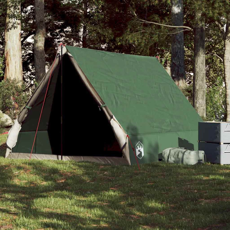 Camping Tent A-Frame 2-Person Green Waterproof A949-94755