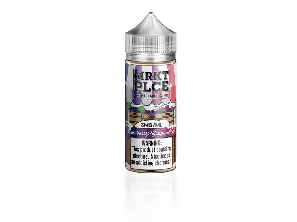 Iced Brazberry Grape Acai 100ml e-liquid by MRKT PLCE