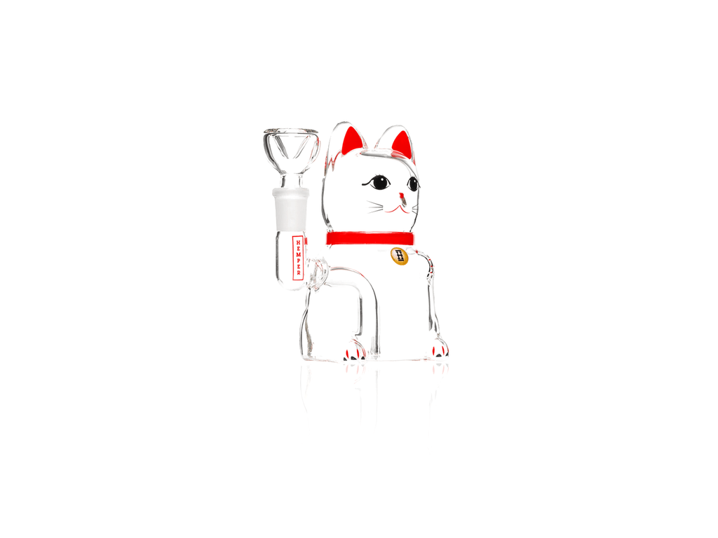 Lucky Money Cat Bong 5 inches by Hemper