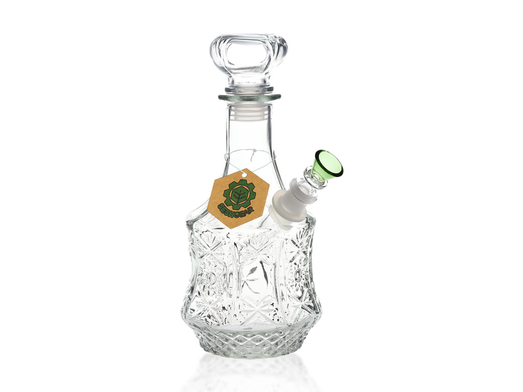 Vintage Decanter Style Glass Water Pipe Sun Flower by SeshGear