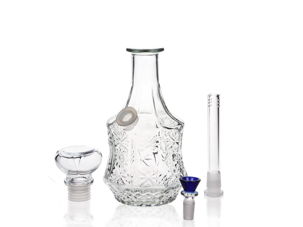 Vintage Decanter Style Glass Water Pipe Sun Flower by SeshGear