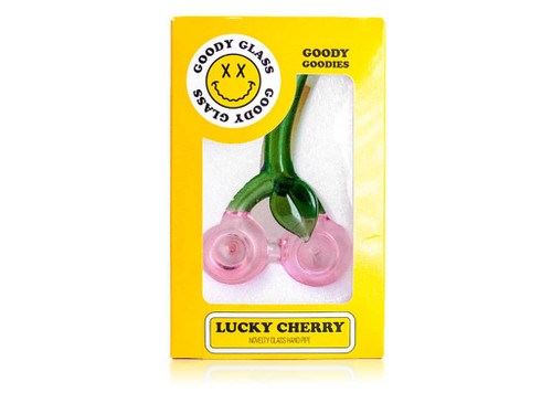 goody glass lucky cherry double bowl pipe