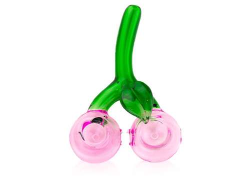 goody glass lucky cherry double bowl pipe