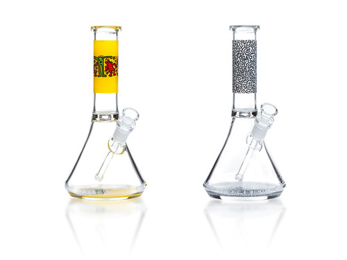 K. Haring Glass Water Pipe