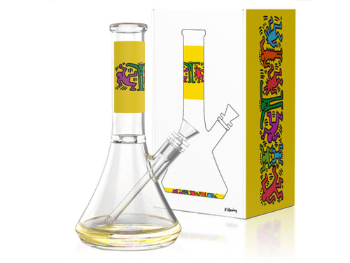 K. Haring Glass Water Pipe