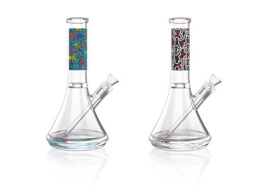 K. Haring Glass Water Pipe