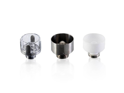 leaf buddi wukkah vaporizer kit replacement atomizer cups in ceramic, quartz, and titanium