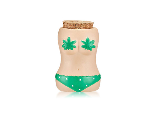 Pot Leaves Bikini Stash Jar