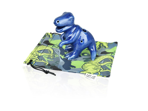 Art of Smoke Dino Ceramic Pipe & Matching Carry Bag