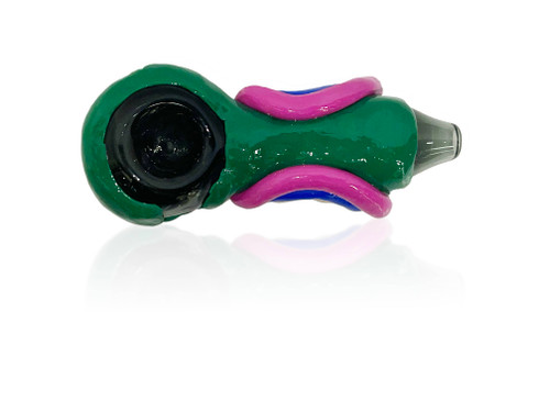 3D Green Monster Teeth Hand Pipe