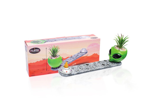 Incense Burner with Faux Plant 12" by Fujima