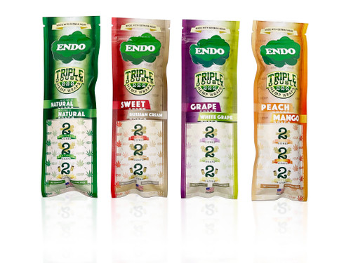 Triple Double Hemp Wraps, Cones & Filters by Endo