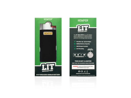 Lit 510 Thread Cartridge Vape Battery | Hemper