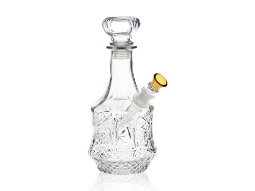 Vintage Decanter Style Glass Water Pipe Sun Flower by SeshGear