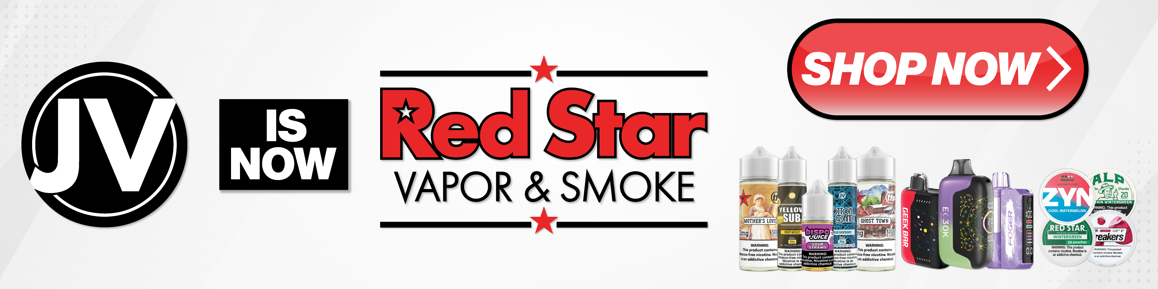Jvapes is now Red Star Vapor and Smoke