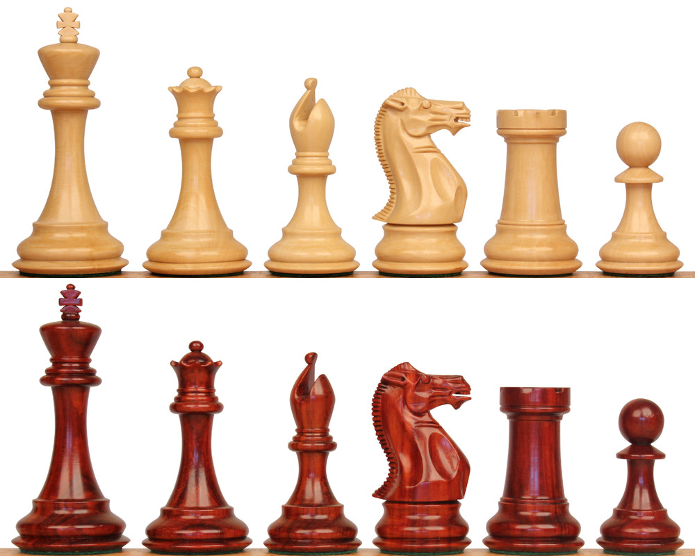 Chess Set – Fierce Knight – Padauk – 3” King – The Chess Store