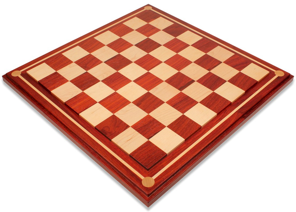 Mission Craft African Padauk & Maple Solid Wood Chess Board - 2" Squares