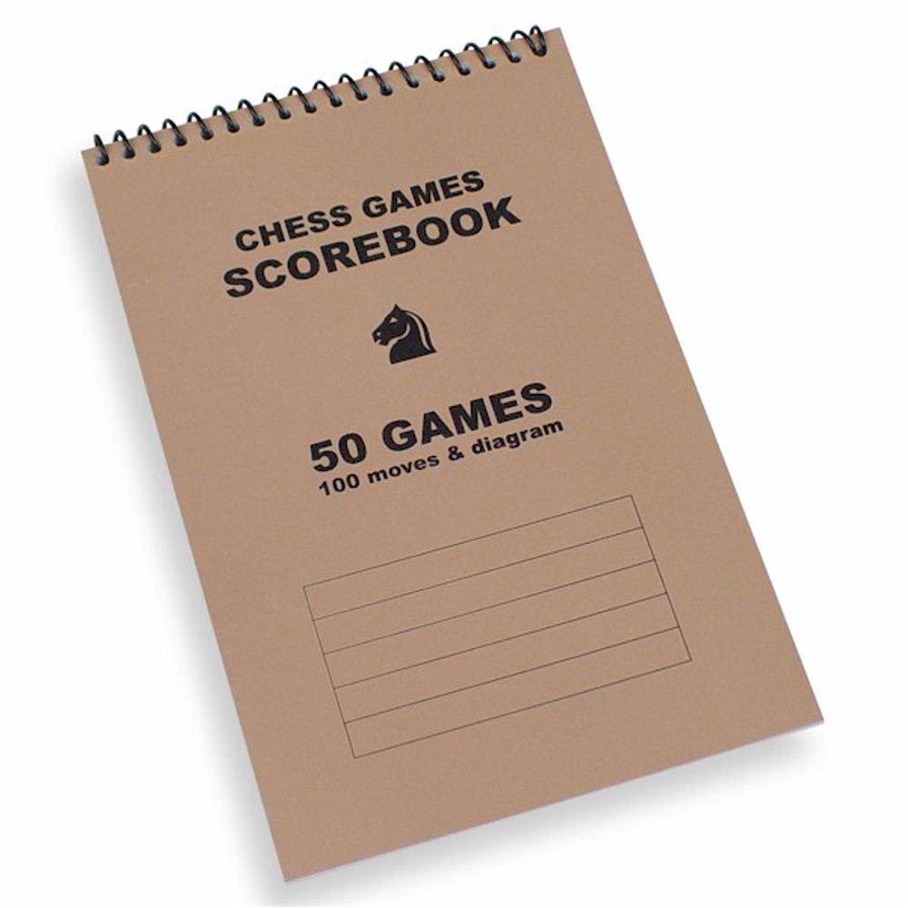 50 Games Brown Chess Score Book