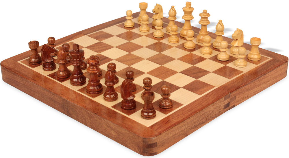 Chess Wooden Checkers Folding Board Game Box Set Vintage Checkers Queens  Gambit
