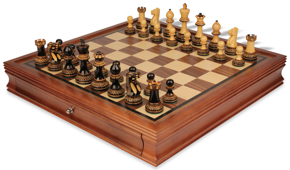 Straight Up Chess Board - Walnut Maple