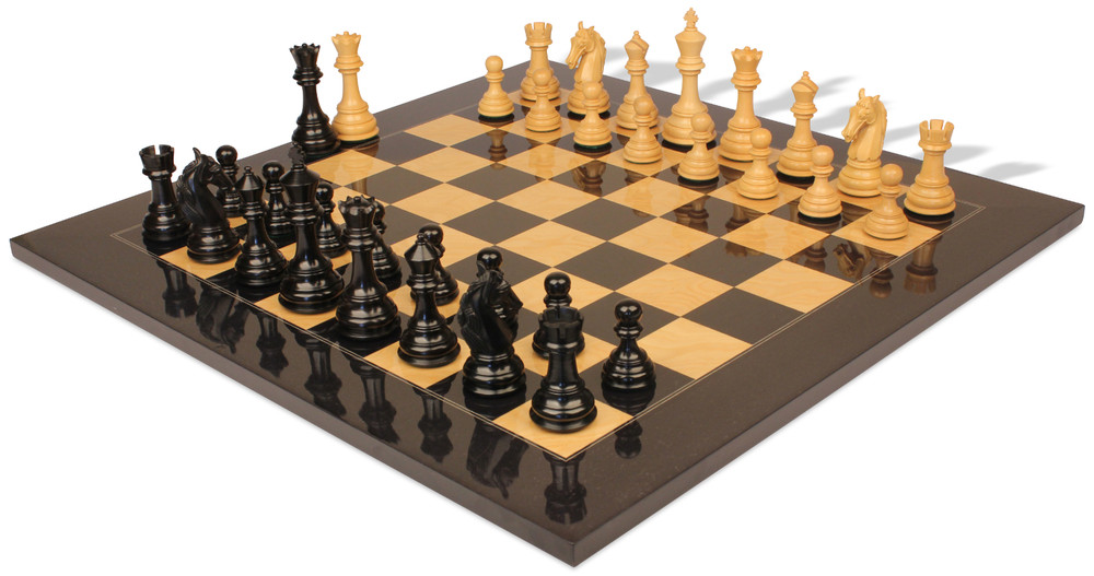 Combo of Knight & Pawns Chess Pieces in Box Wood - 4.52 Knight.