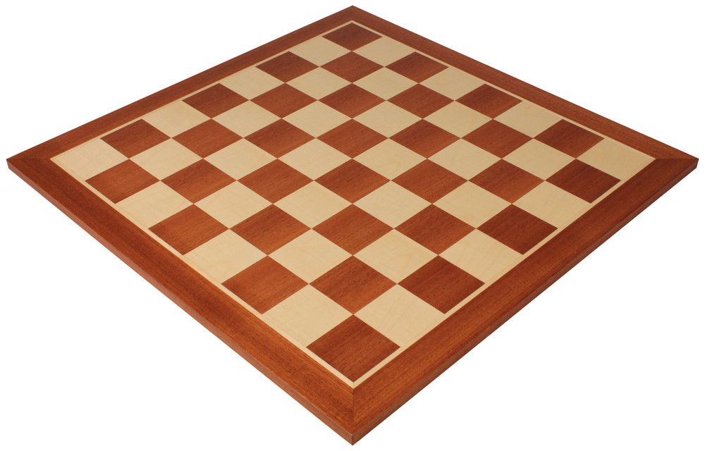 Sunrise Mahogany & Maple Chess Board - 2.25" Squares